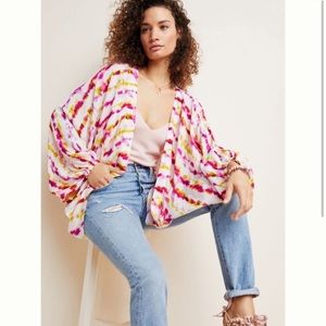 Anthropologie dip-dyed cocoon kimono, one size